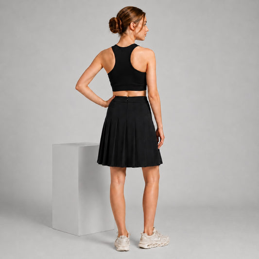 GVV Women's Racerback Sports Bra - Black