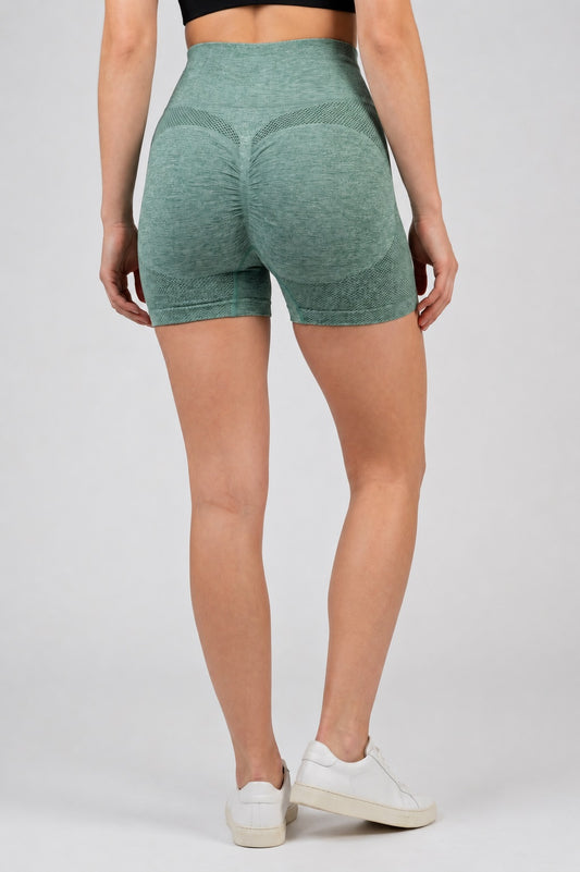 GVV Women's Sports Yoga Shorts - Turquoise Green