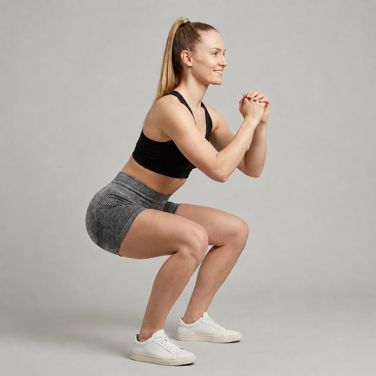 GVV Women's Sports Yoga Shorts - Grey