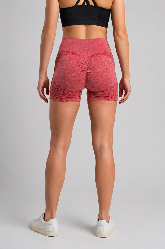 GVV Women's Sports Yoga Shorts - Ruby Pink