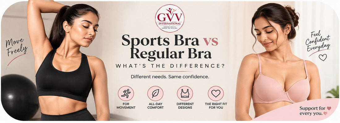 Sports Bra vs Regular Bra Banner
