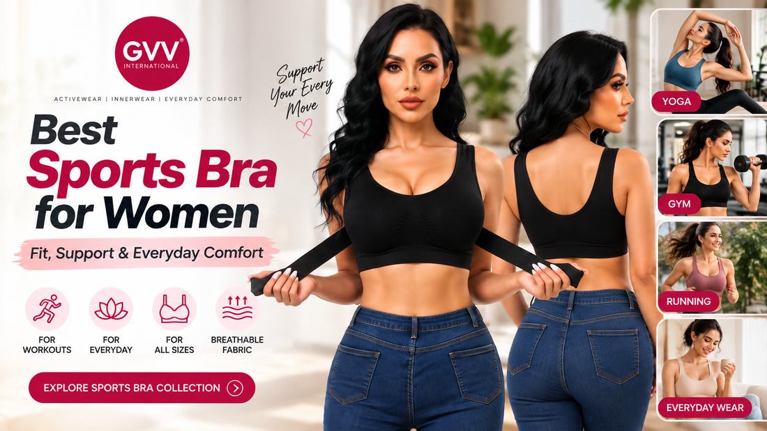 Best Sports Bra for Women – GVV International guide to fit, support and everyday comfort