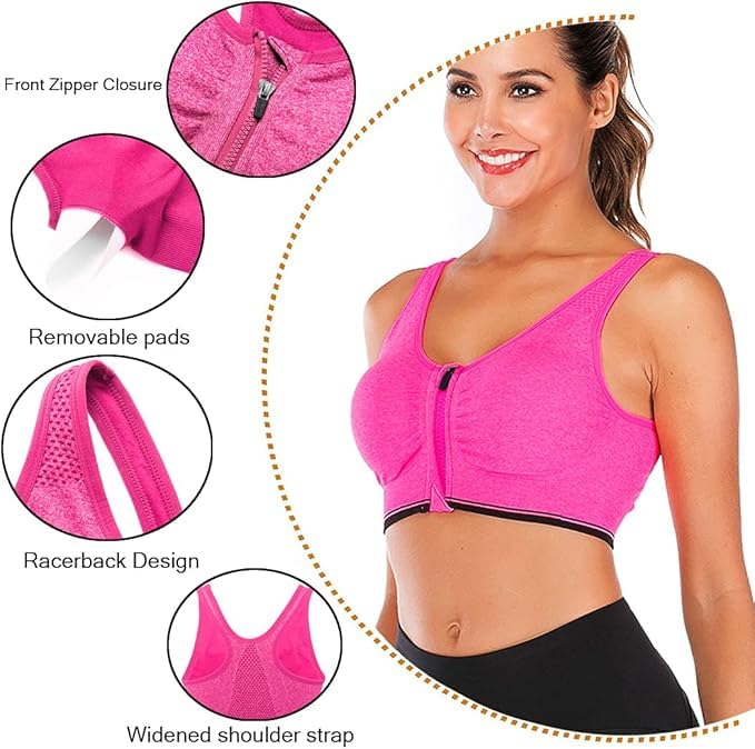 Front Zip Bra