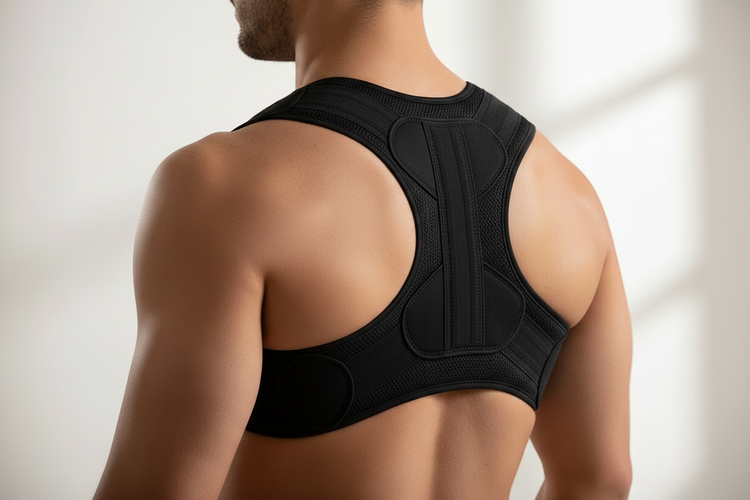 Mens Black Posture Corrector Banner