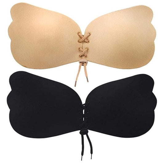 GVV Women's Backless Bra - Black
