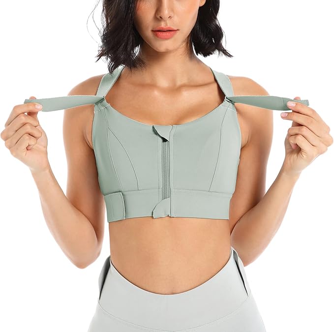 GVV Women's Cross Back Sports Bra - Pista Green