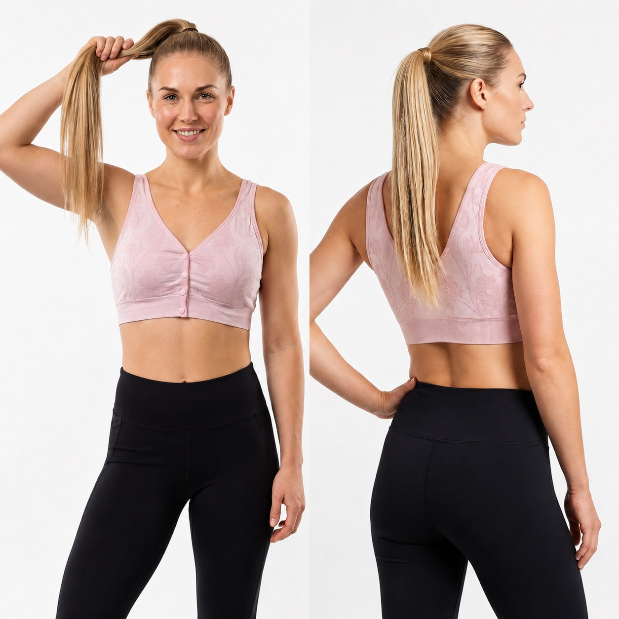 GVV Front Closure Wireless Padded Full Coverage Button Bra for Women and Girls