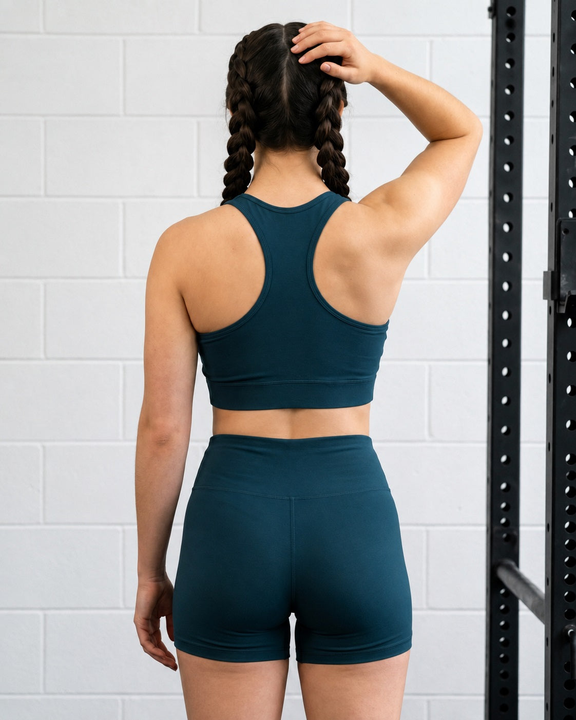 GVV Women's Yoga Shorts & Sports Bra Combo - Bottle Green