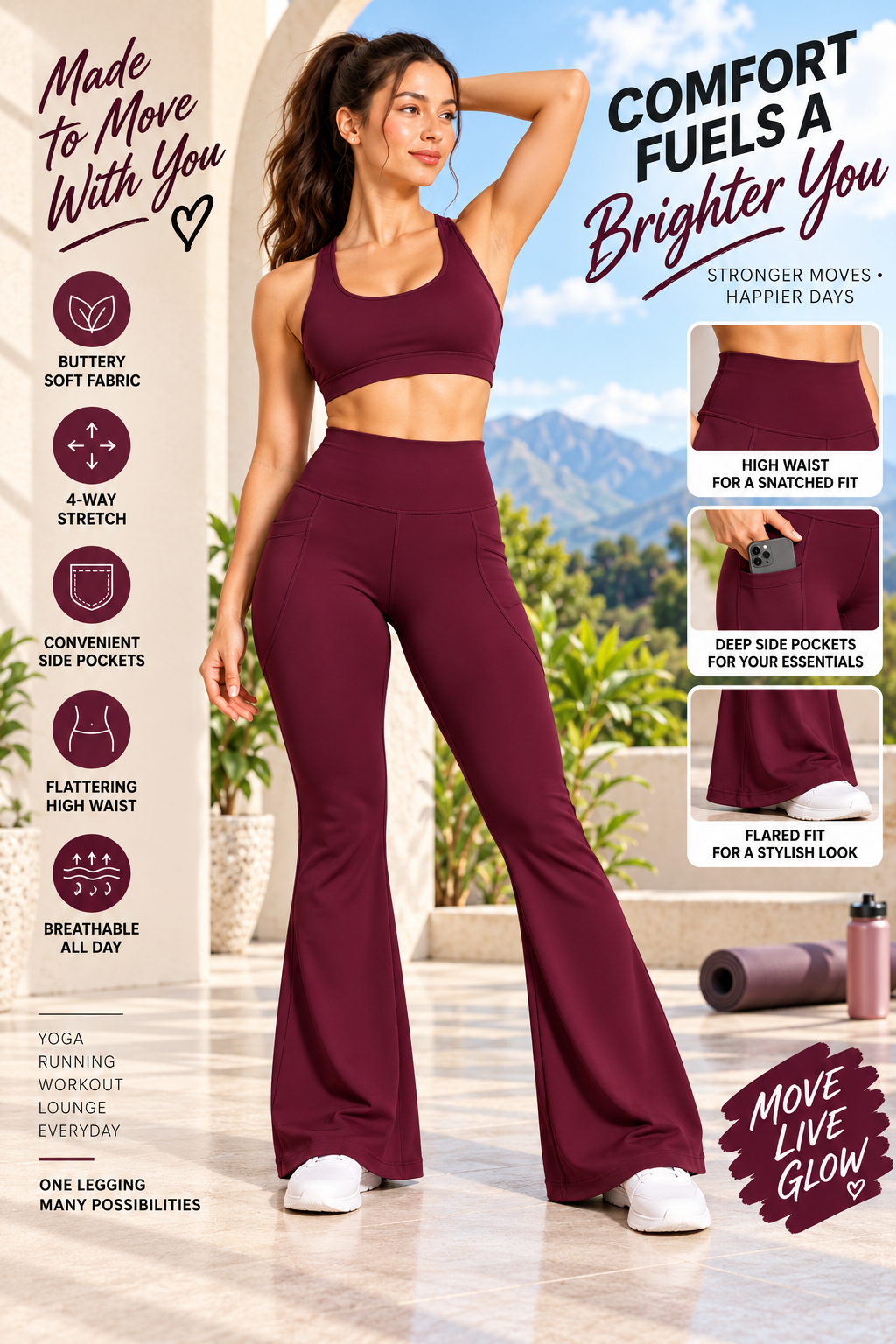 Women's Activewear Co-ord Set – Sports Top and Track Pants
