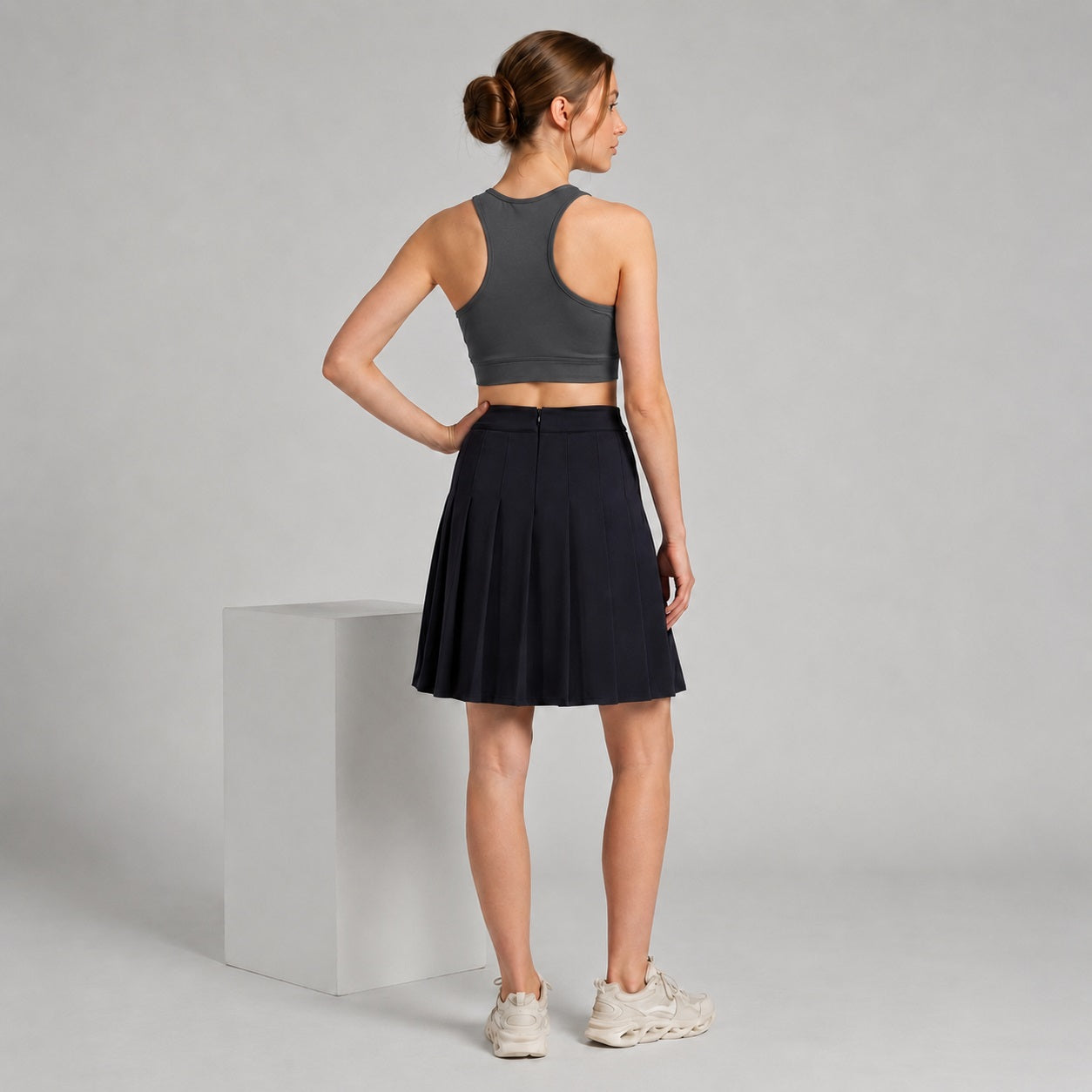 GVV Women's Racerback Sports Bra - Charcoal Grey