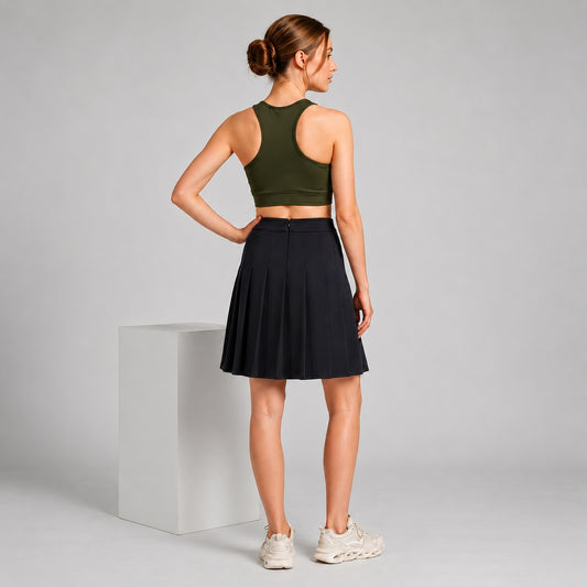 GVV Women's Racerback Sports Bra - Dark Olive Green