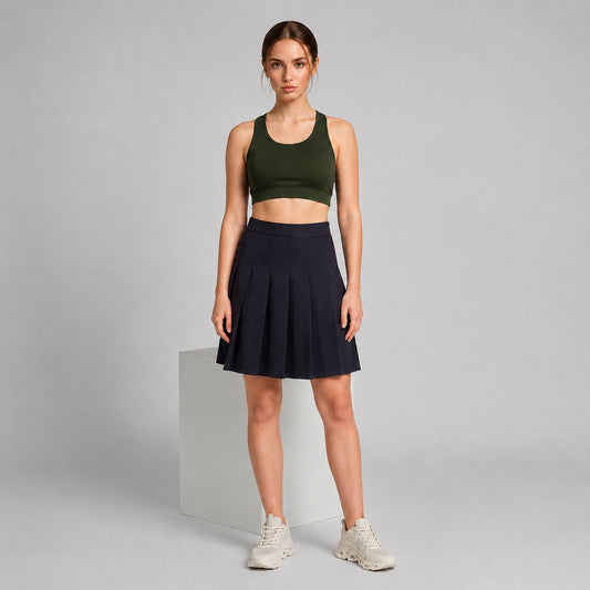 GVV Women's Racerback Sports Bra - Dark Olive Green
