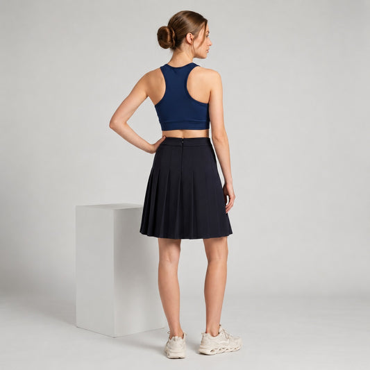 GVV Women's Racerback Sports Bra - Navy