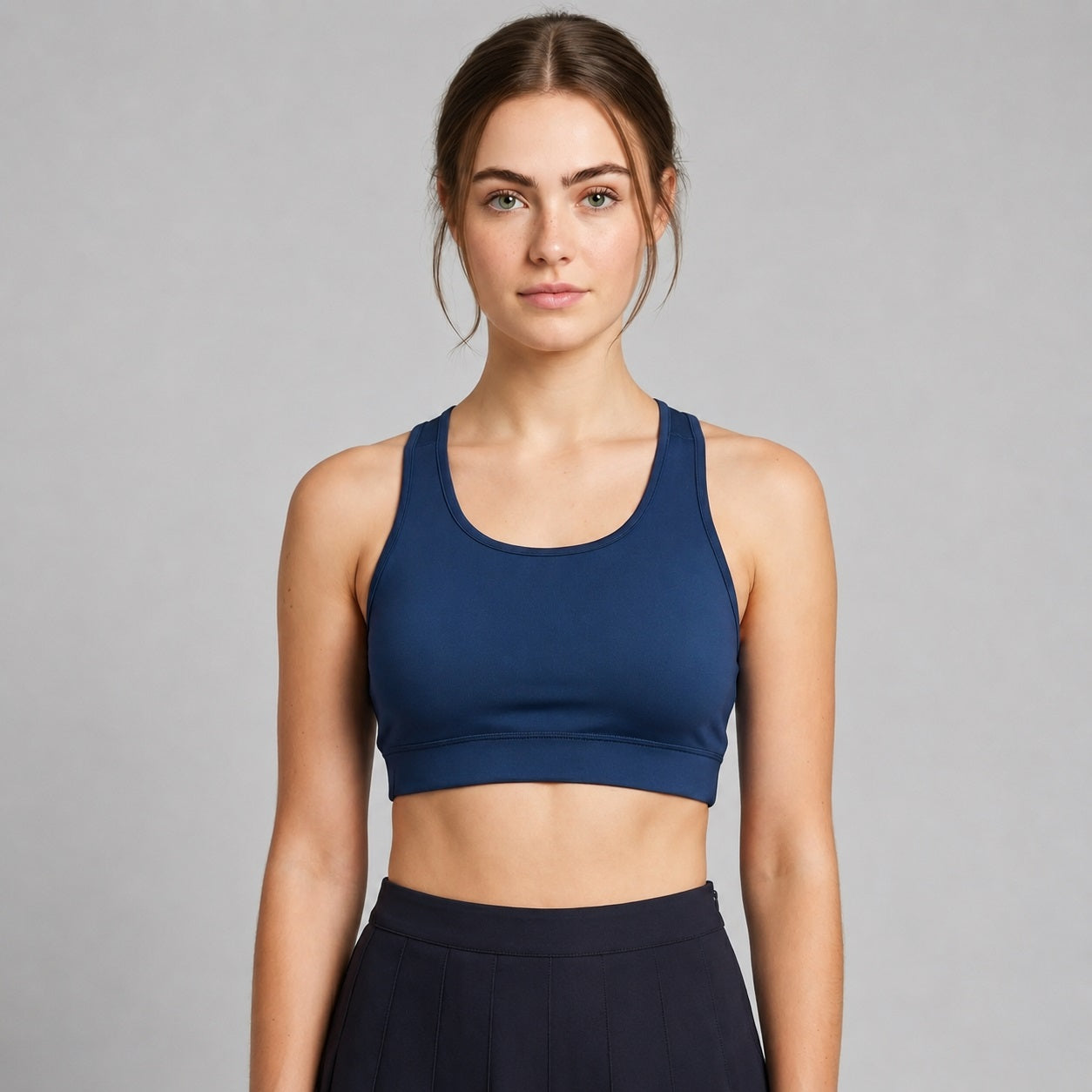 GVV Women's Racerback Sports Bra - Navy