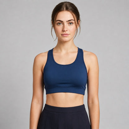 GVV Women's Racerback Sports Bra - Navy