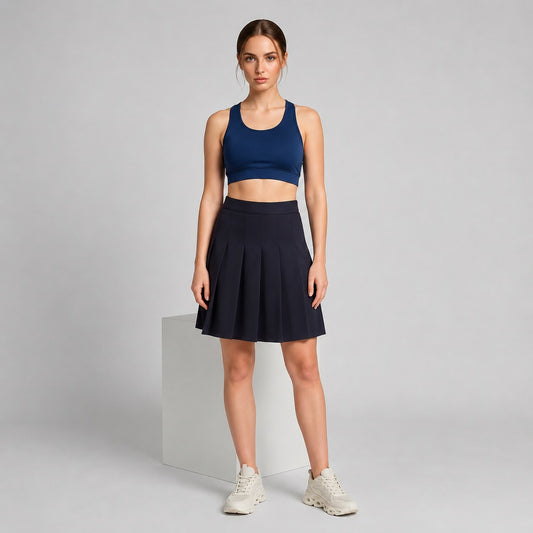 GVV Women's Racerback Sports Bra - Navy