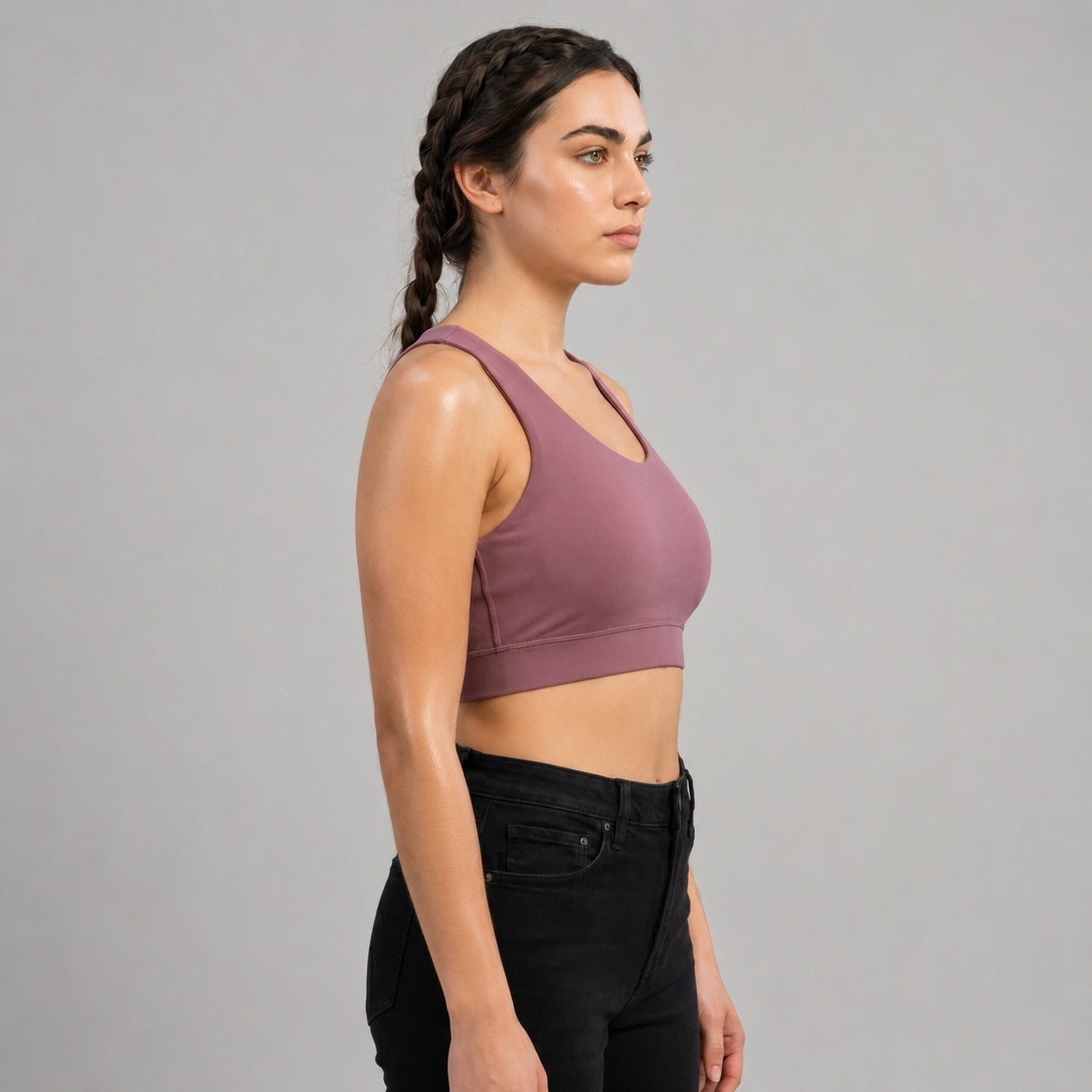 GVV Criss Cross Sports Bra - Dusty Mauve