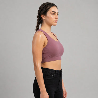 GVV Criss Cross Sports Bra - Dusty Mauve