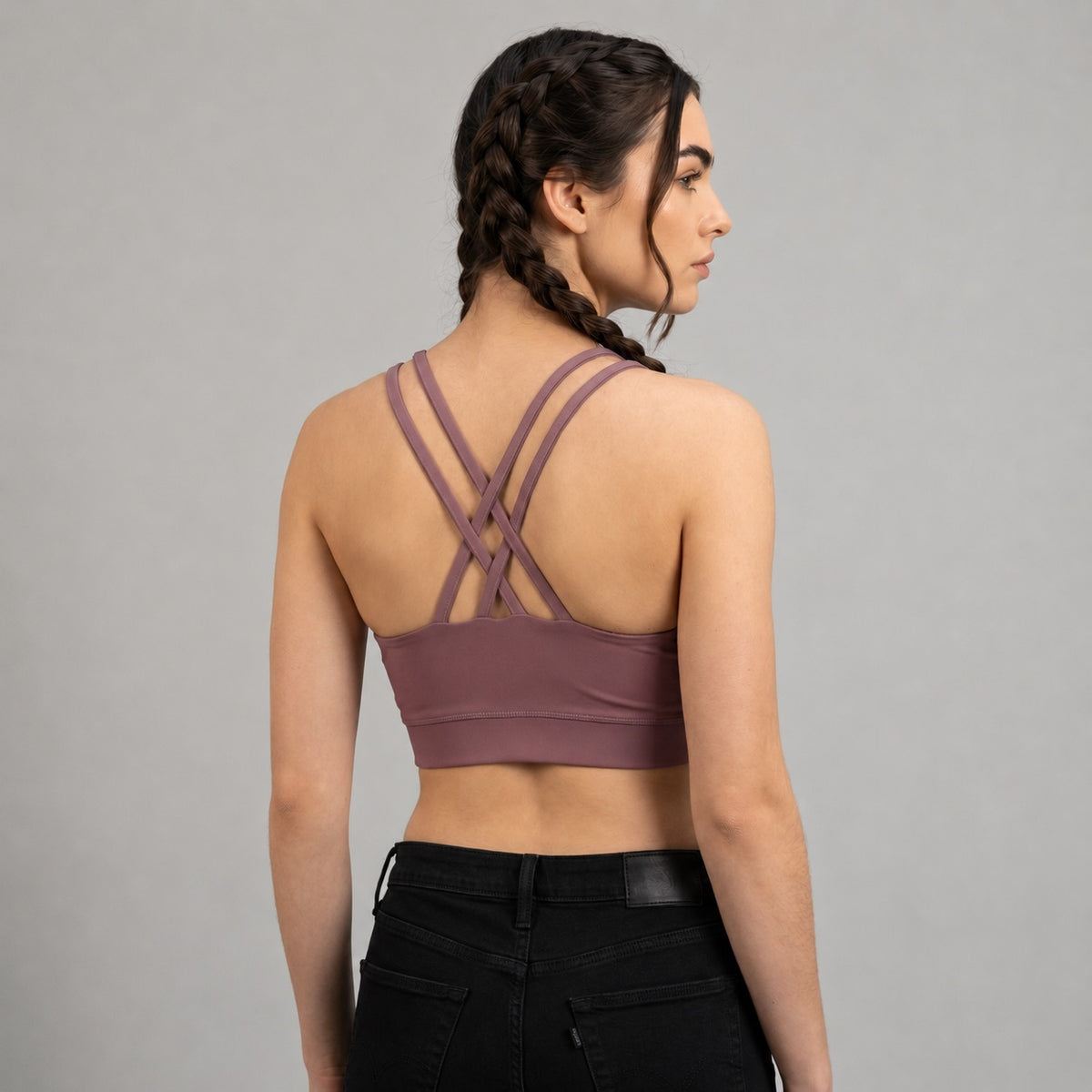 GVV Criss Cross Sports Bra - Dusty Mauve