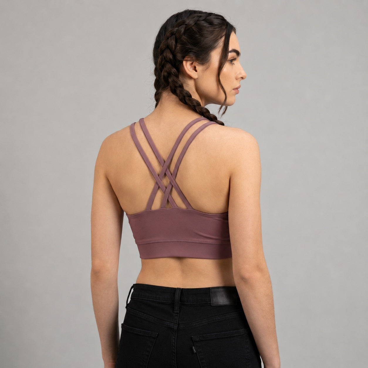 GVV Criss Cross Sports Bra - Dusty Mauve