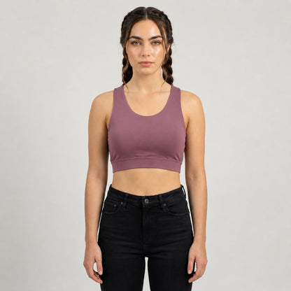 GVV Criss Cross Sports Bra - Dusty Mauve