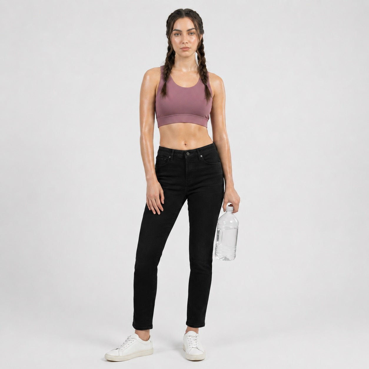 GVV Criss Cross Sports Bra - Dusty Mauve