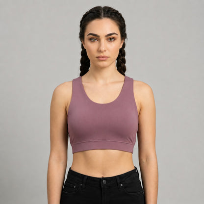 GVV Criss Cross Sports Bra - Dusty Mauve