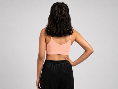 GVV Women's Strap Button Bra - Dusty Rose Pink