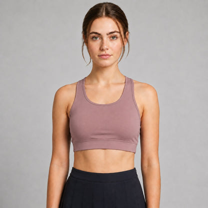 Dusty Mauve Workout Bra Removable Pads Breathable