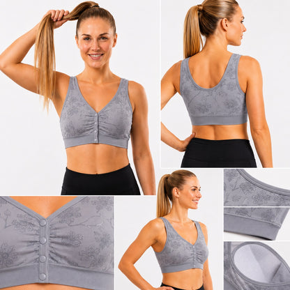 GVV Front Closure Wireless Padded Full Coverage Button Bra for Women and Girls