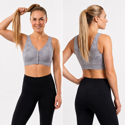 GVV Front Closure Wireless Padded Full Coverage Button Bra for Women and Girls