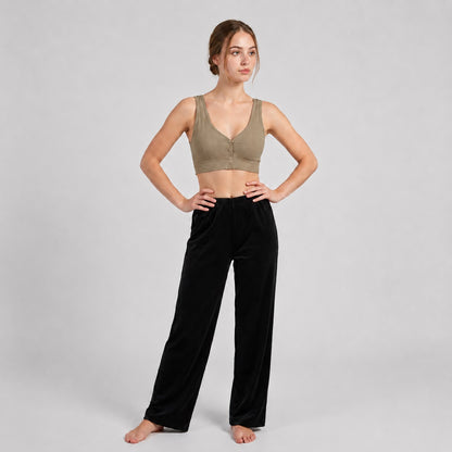 GVV Women's Front Button Bra - Khaki
