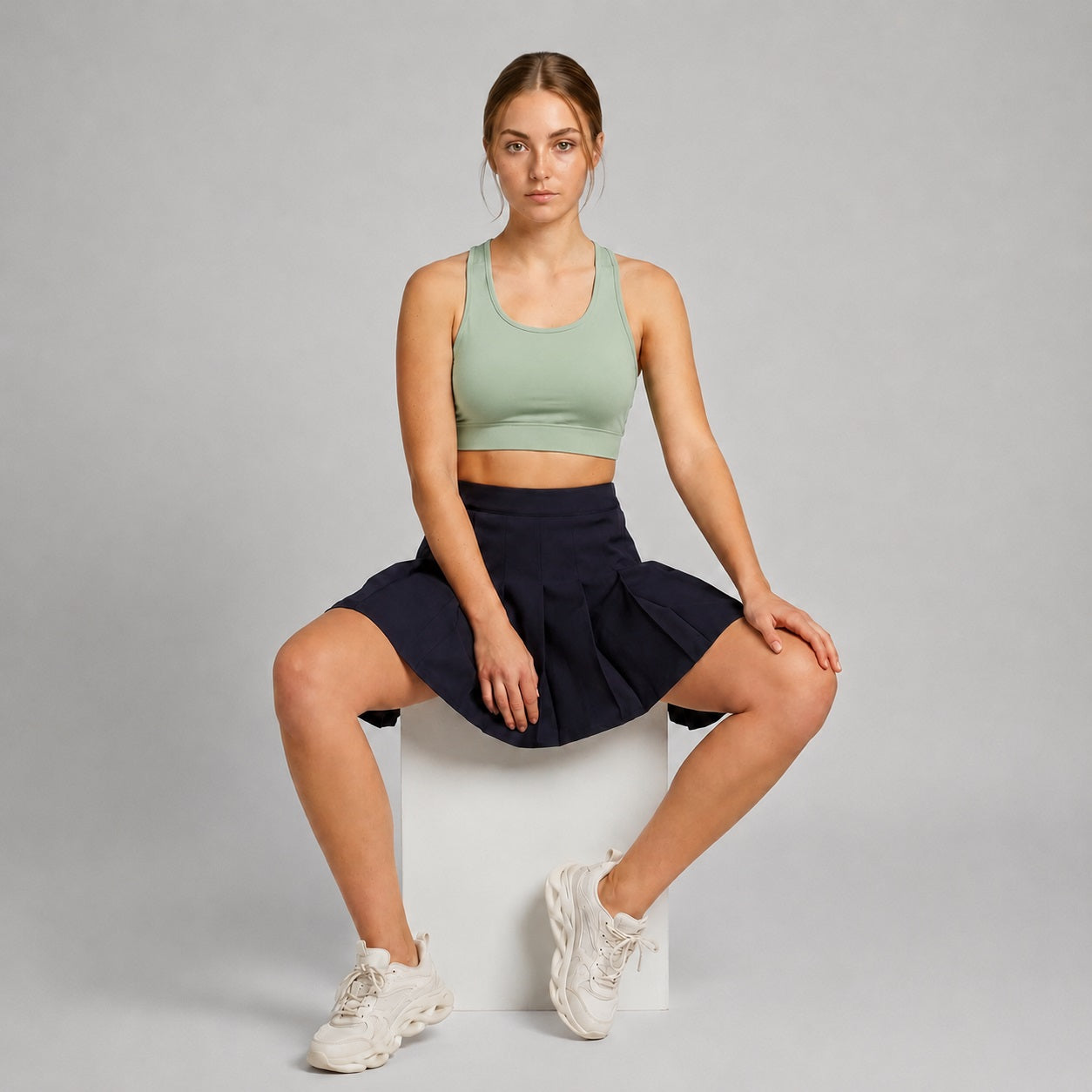 GVV Women's Racerback Sports Bra - Light Sage