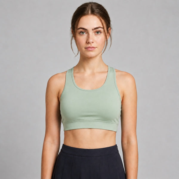 GVV Women's Racerback Sports Bra - Light Sage
