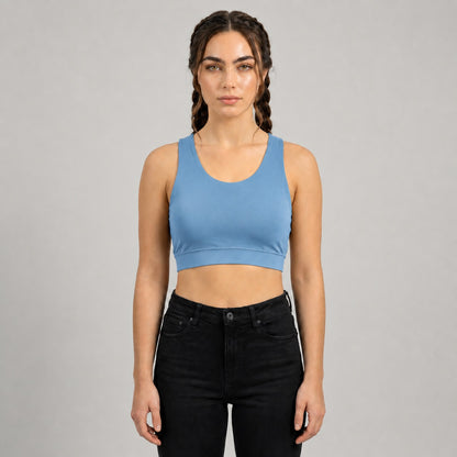 GVV Criss Cross Sports Bra - Misty Blue