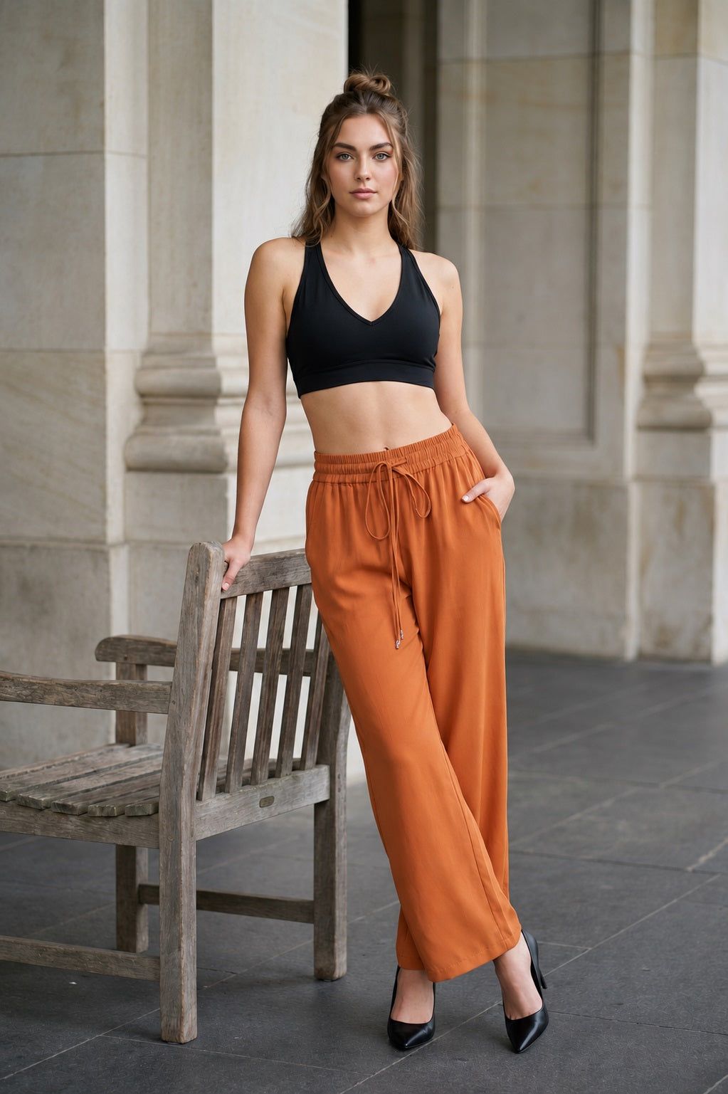 GVV Women's Mustard Everyday Palazzo