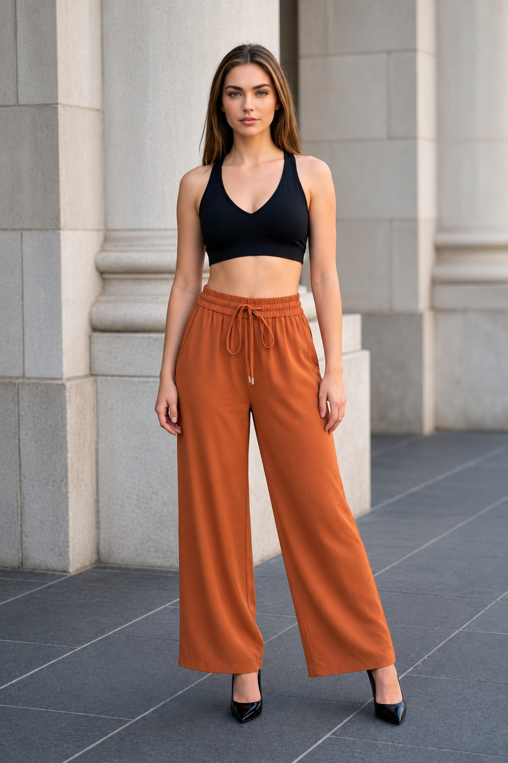 GVV Women's Mustard Everyday Palazzo