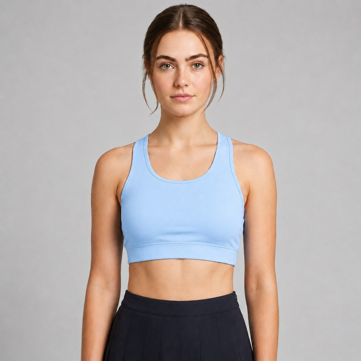GVV Women's Racerback Sports Bra - Powder Blue