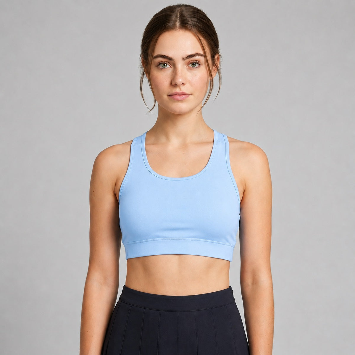Padded Racerback Bra Powder Blue Moisture Wicking