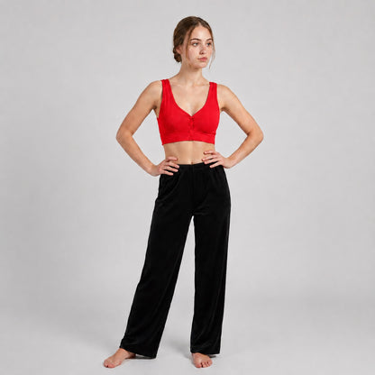 GVV Women's Front Button Bra - Bright Red