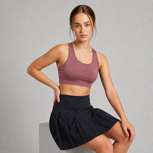 GVV Women's Racerback Sports Bra - Rose Taupe