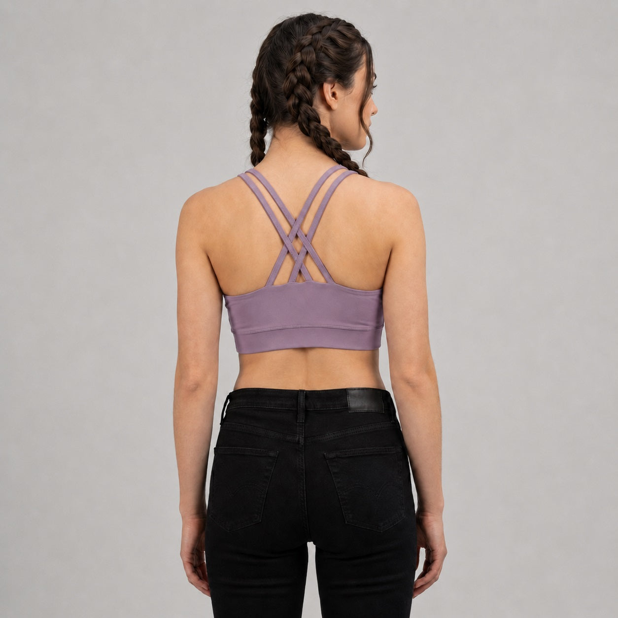 GVV Criss Cross Sports Bra - Smoky Lavender