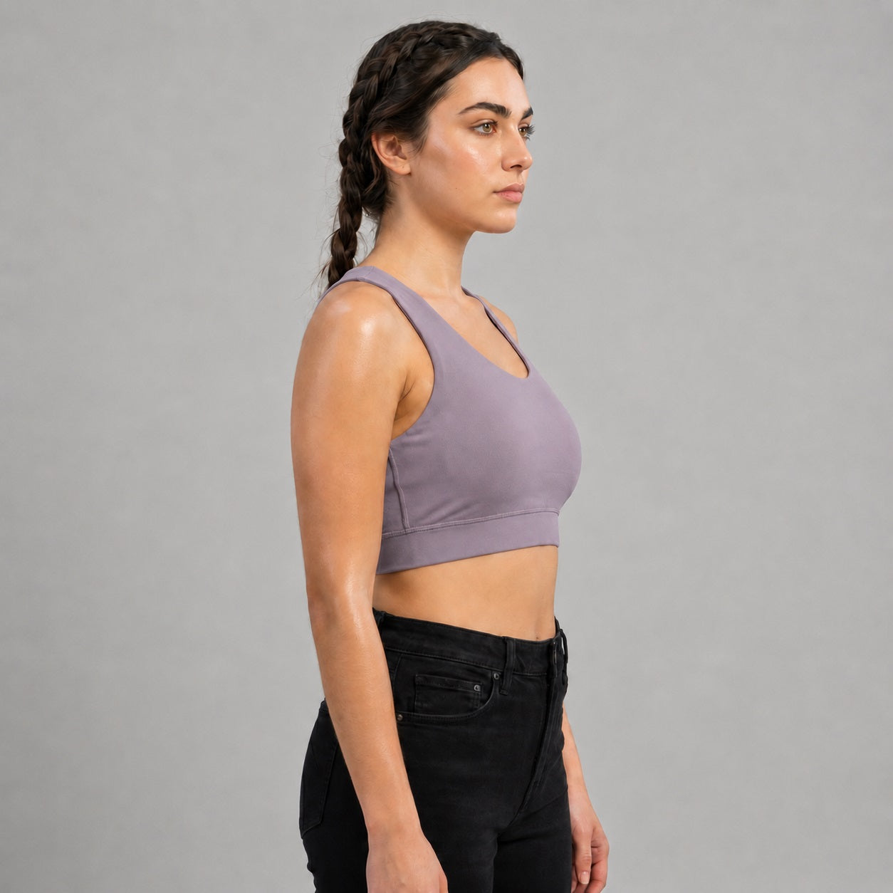 GVV Criss Cross Sports Bra - Smoky Lavender