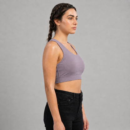 GVV Criss Cross Sports Bra - Smoky Lavender