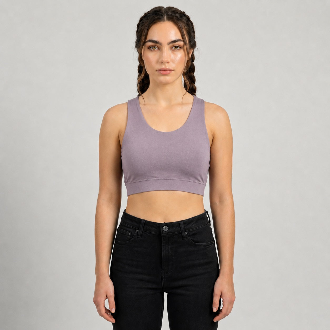 GVV Criss Cross Sports Bra - Smoky Lavender
