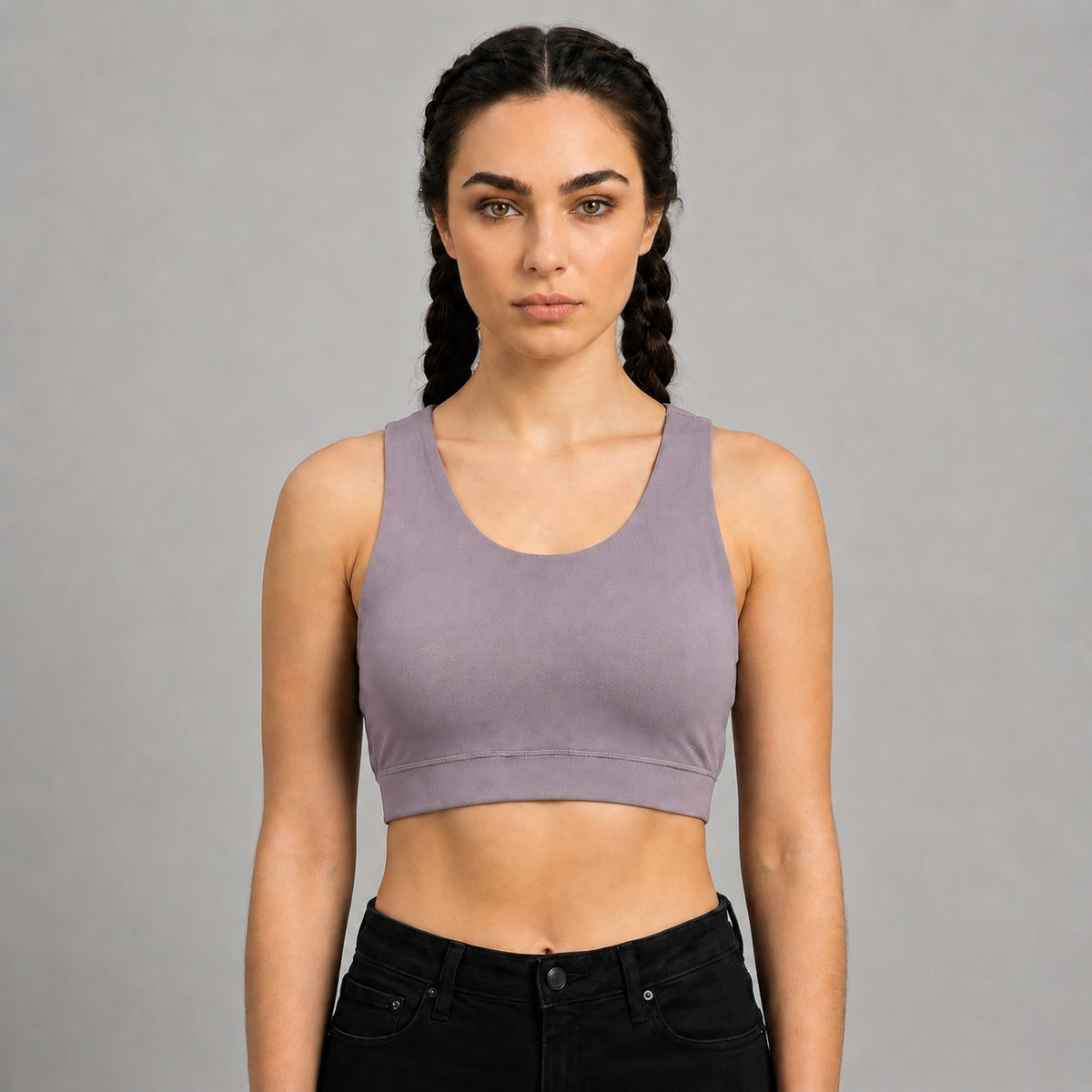 GVV Criss Cross Sports Bra - Smoky Lavender