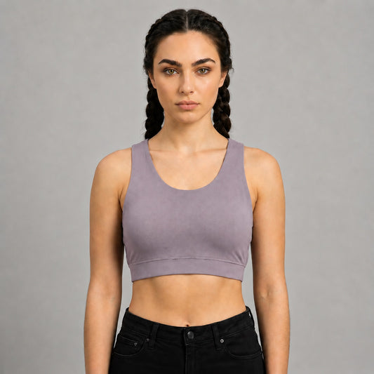 GVV Criss Cross Sports Bra - Smoky Lavender
