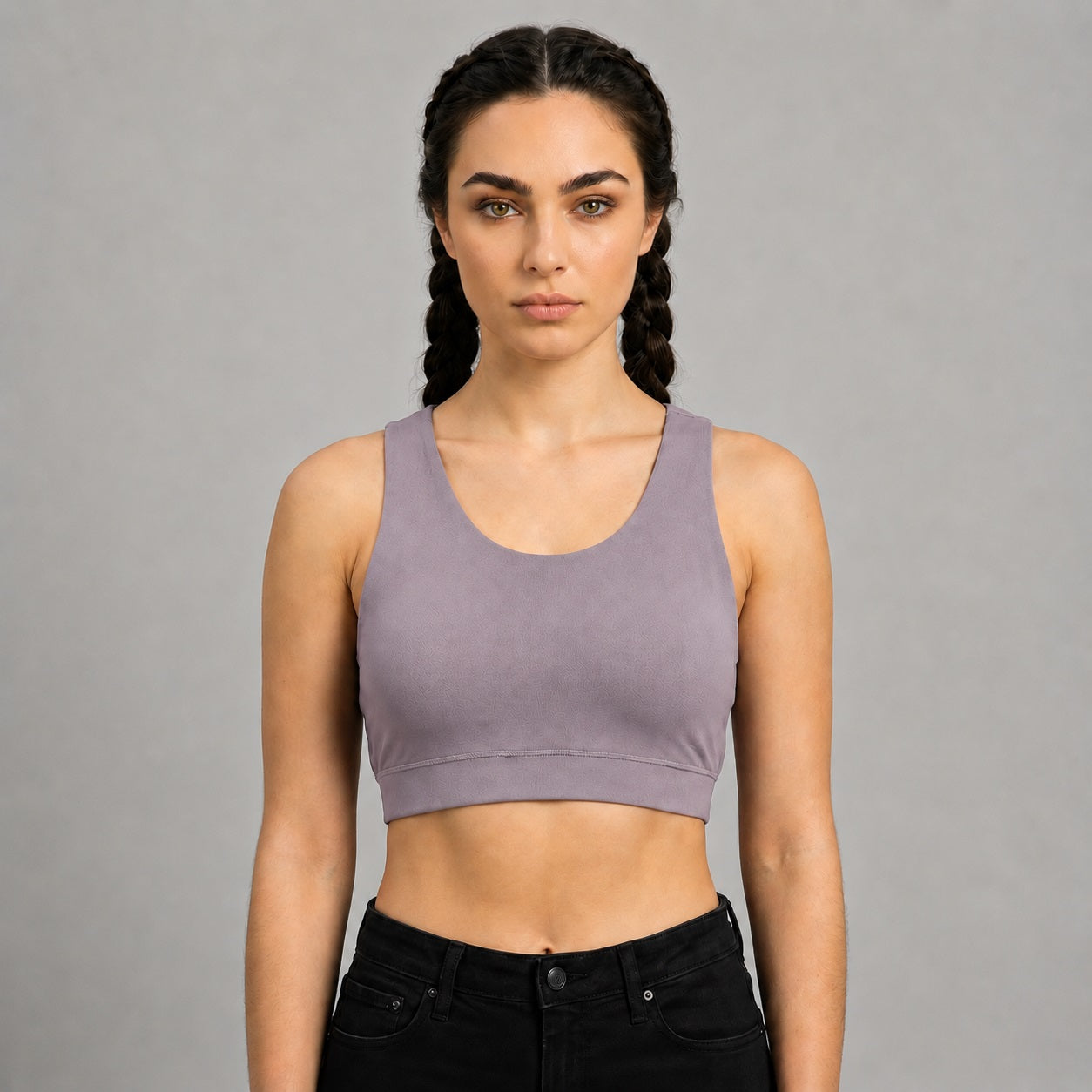 GVV Criss Cross Sports Bra - Smoky Lavender