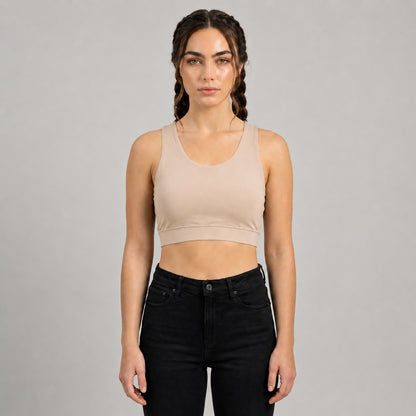GVV Criss Cross Sports Bra - Soft Nude