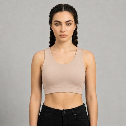 GVV Criss Cross Sports Bra - Soft Nude